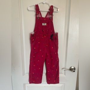 Kids OshKosh B’Gosh Pink with flower Overalls